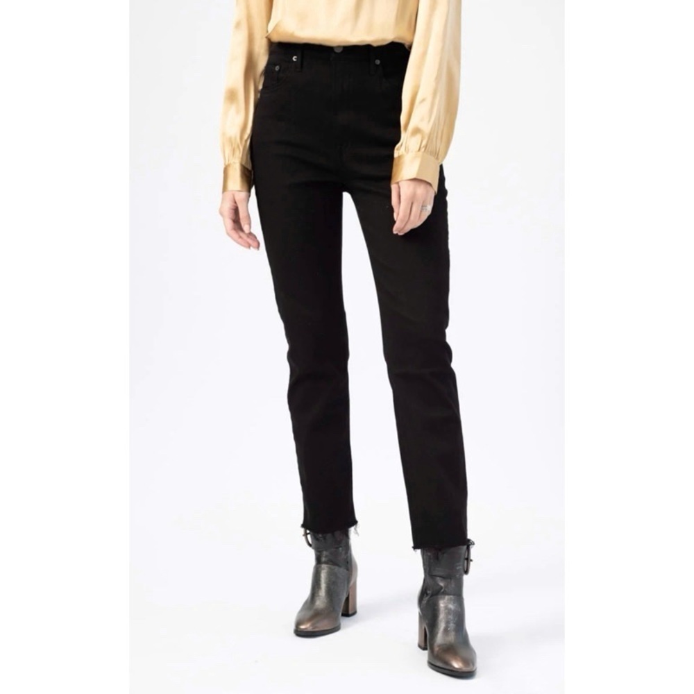 Grlfrnd Denim Reed High Waist Skinny Jeans in Black Magic Woman 28